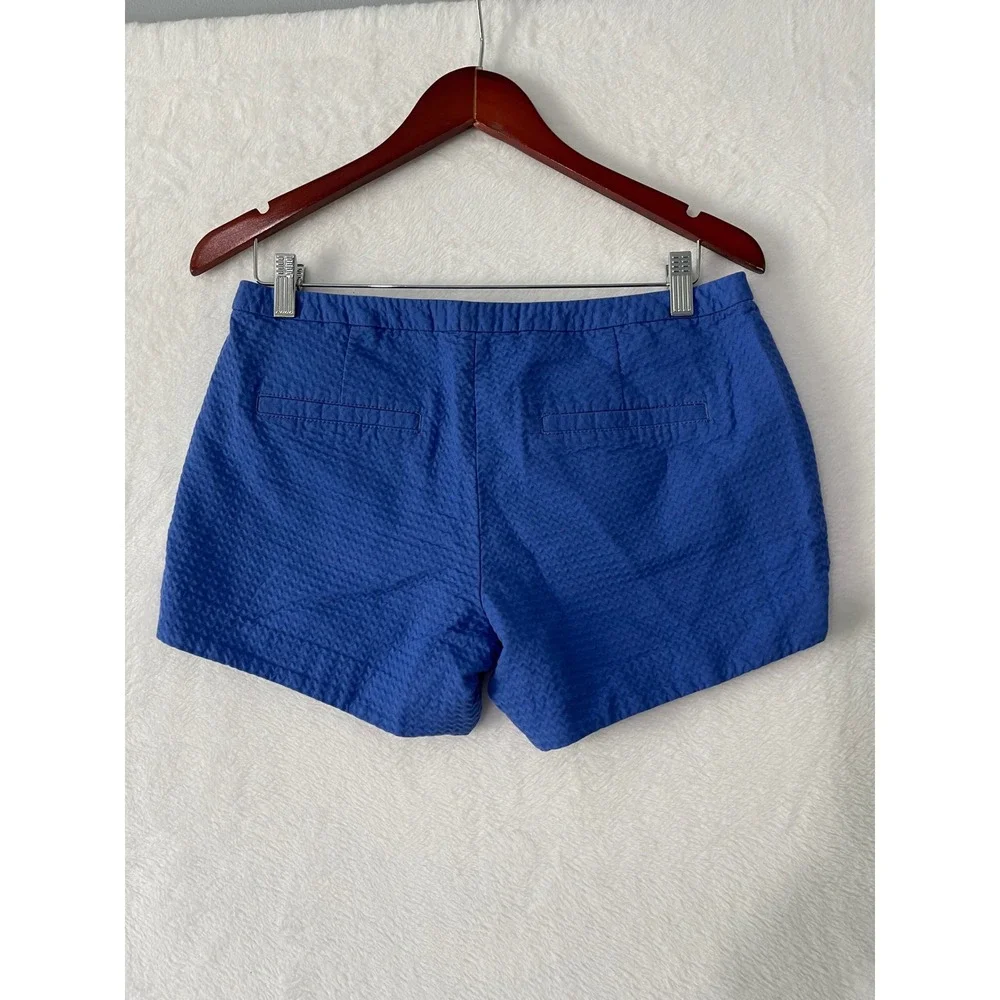 Lilly Pulitzer Callahan Blue Seersucker Shorts Womens Size 4 Preppy Resort